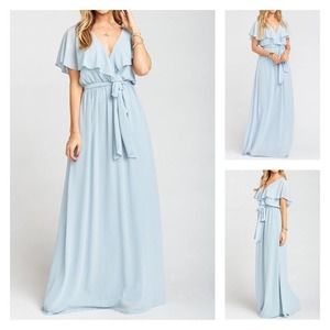 Show Me Your Mumu Audrey steel blue chiffon XL NEW